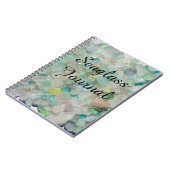 海ガラス、ビーチのガラス芸術の写真ジャーナルノート ノートブック (左側)