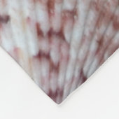 海ガラス、ビーチガラス陶器のピンクの貝のパステル フリースブランケット (角)