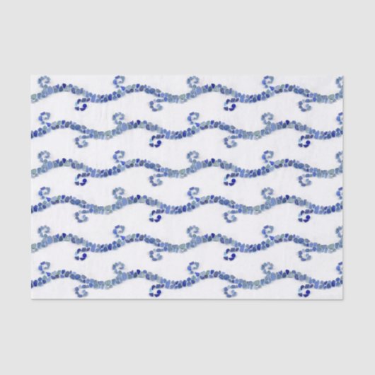 海ガラス-青の波 薄葉紙 (正面)