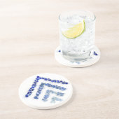 海ガラス- Treeometric -青 コースター (側面)