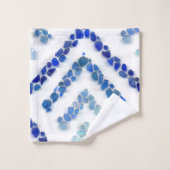 海ガラス- Treeometric -青 バスタオルセット (ウォッシュタオル)