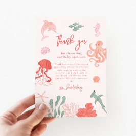 海ガールベビーシャワー サンキューカード
