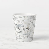 海クジラ赤ちゃんシャワー カフェラテマグ (正面)