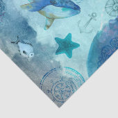 海クジラ類の海の海の景色 薄葉紙 (詳細)