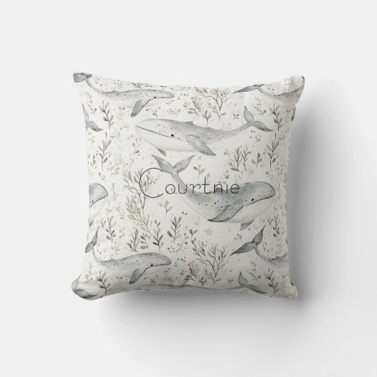 海クジラ クッション (正面)