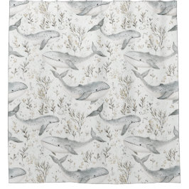 海クジラ シャワーカーテン