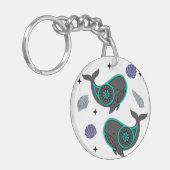 海クジラ&シーシェルアクリルキーチェーン – Calm Mar キーホルダー (正面左)