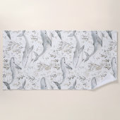 海クジラ ビーチタオル (正面)