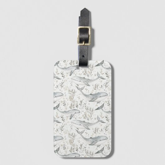 海クジラ ラゲッジタグ (正面縦)