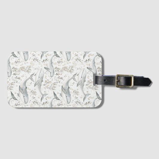 海クジラ ラゲッジタグ (正面横)