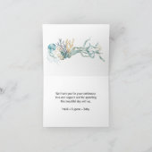 海クラゲの下の水彩サンキューカード サンキューカード (内部)