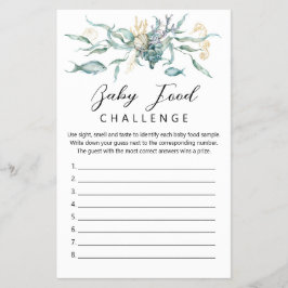 海クラゲの下の水色ベビー食品ゲーム チラシ