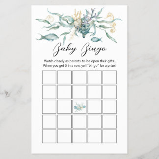 海クラゲベビービンゴカードゲームボードの下 チラシ