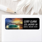 海クラシックビーチ差出人住所ラベル ラベル (インサイチュ)