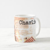 海クラシック側の蒸気機関車パーソナライズされた。 コーヒーマグカップ (正面右)
