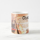 海クラシック側の蒸気機関車パーソナライズされた。 コーヒーマグカップ (中央)