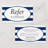 海クラシック軍ストライプが友人を参照 紹介カード (正面/裏面)