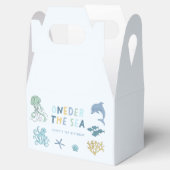 海クリーチャーブルー1歳のパーティー フェイバーボックス (オープン)