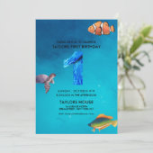 海クリーチャー1st誕生日パーティー 招待状 (スタンド正面)