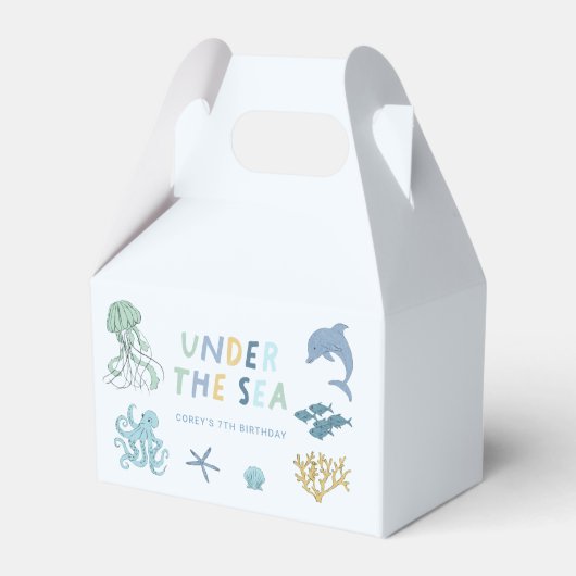 海クリーチャー・ブルー・バースデーパーティー フェイバーボックス (正面サイド)
