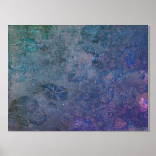 海クリーチャーIIシルバーフォイルプリント 箔ポスター (正面)