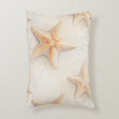 海クリームピーチビーチヒトデ アクセントクッション (正面(垂直))