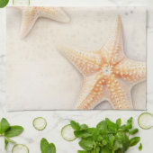 海クリームピーチビーチヒトデ キッチンタオル (折り畳み)