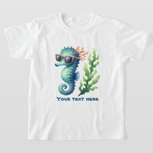 海クール馬のカスタマイズ可能なユニセックス子供 Tシャツ (レイダウン)