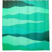 海グリーンシャワーカーテン シャワーカーテン (正面)