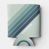 海グリーンストライプのノスタルジック 缶クーラー (裏面)