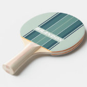 海グリーンノスタルジックストライプボード名 卓球ラケット (正面アングル)