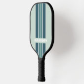 海グリーンノスタルジックストライプラリーの名前 ピックルボールラケット (左)