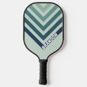 海グリーンノスタルジックヴィンテージシボロンと名前 ピックルボールラケット (裏面)