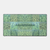 海グリーンブルーアクアマリンボホシックパッチワーク デスクマット (正面)