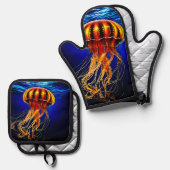 海グローゼリーデザイン 鍋つかみ&鍋敷きセット (正面/裏面)