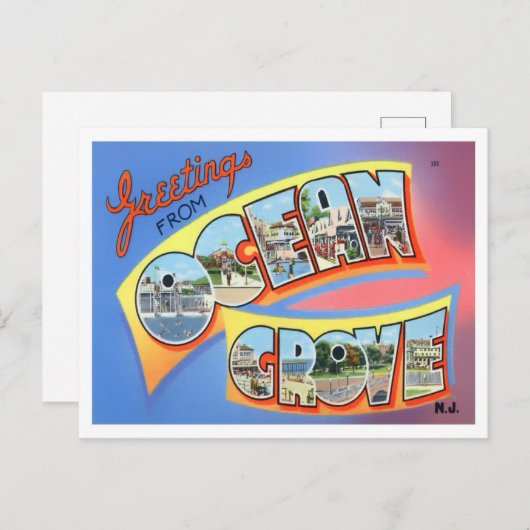 海グローブニュージャージー大文字葉書 ポストカード (正面/裏面)