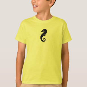 海グロー_ブラックオンイエローシーホース Tシャツ