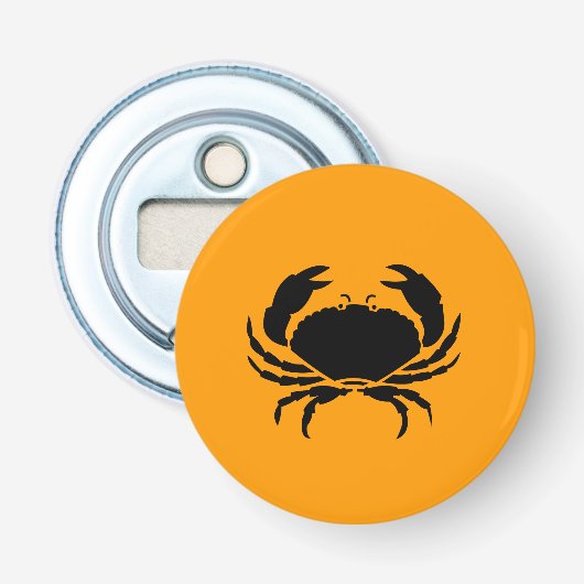 海グロー_ブラックオンオレンジカニ 栓抜き (正面)