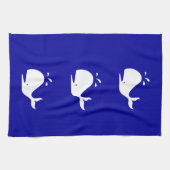 海グロー_ホワイトオンブルークジラ キッチンタオル (横)