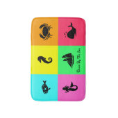 海グロー_6パネ数々のル， – 色， 数々の – アイコン バスマット (正面縦)