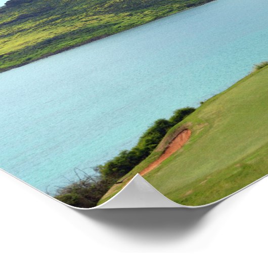 海コースはハワイ州ホクアラリフエ ポスター (角)