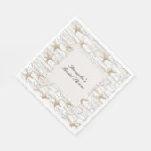 海コーストビューブライダルシャワー スタンダードランチョンナプキン (角)