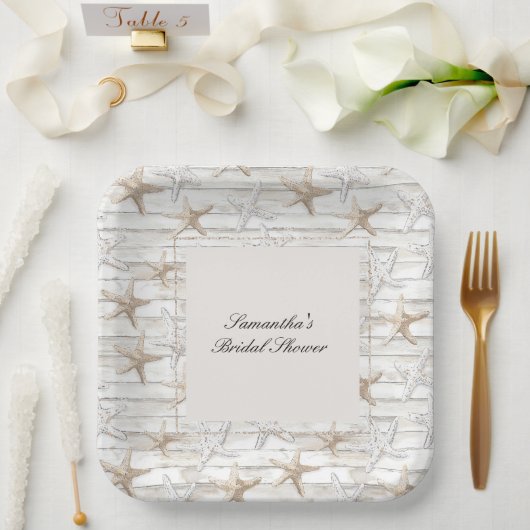 海コーストビューブライダルシャワー ペーパープレート (ウェディング)