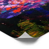 海コースト絵画抽象芸術 ポスター (角)