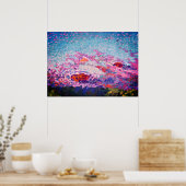 海コースト絵画抽象芸術 ポスター (キッチン)