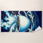 海コーヒードリーム ビーチタオル (正面)