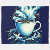 海コーヒードリーム フリースブランケット (正面(横))