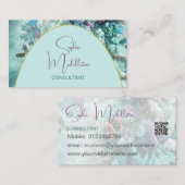 海コーラルブルーエレガント名刺 名刺 (正面/裏面)