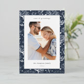 海コ縁どラル |垂直方向の写真 箔シーズンカード (立ち正面)