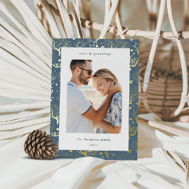 海コ縁どラル |垂直方向の写真 箔シーズンカード